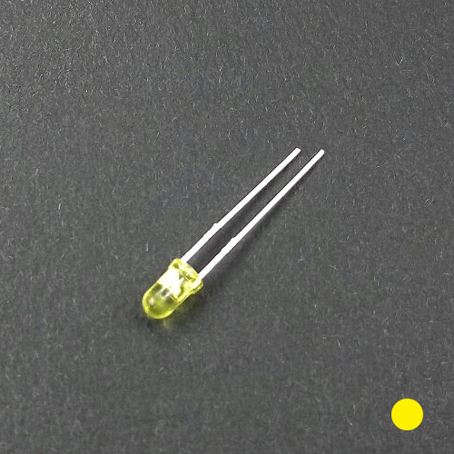 3mm LED 노랑,노란색 / 반투명 / Diffused Yellow 3mm LED